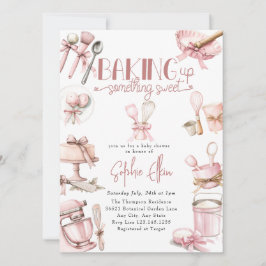 Invitación Cutie Pie | Baby Shower de Chica rosa acuarela