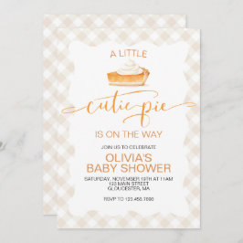 Invitación Cutie Pie de calabaza Caída por Baby Shower