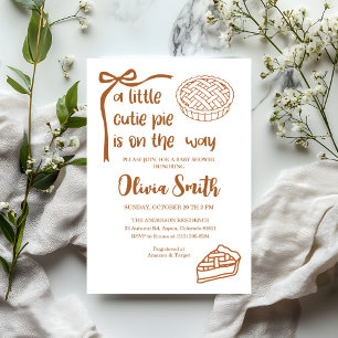 Invitación Cutie Pie está en camino, Baby Shower de Otoño