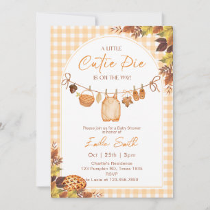 Invitación Cutie pie está en camino de caer la ducha de bebé 