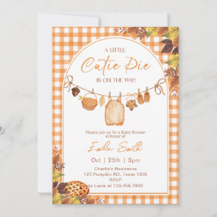 Invitación Cutie Pie está en camino de otoño Baby ducha