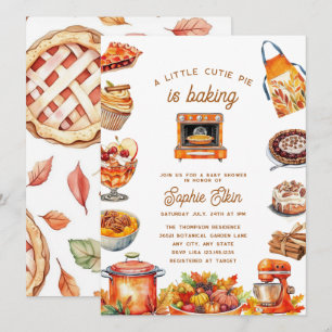 Invitación Cutie Pie   Otoño Baby Shower