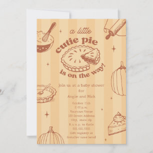 Invitación Cutie Pie Pumpkin Fall Neutral Baby Shower