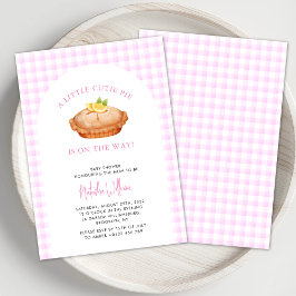 Invitación Cutie Pie Rosa Checkpoint Fall Baby Shower