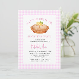 Invitación Cutie Pie Rosa Checkpoint Fall Baby Shower