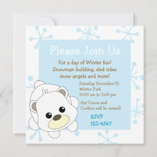 Invitación Cutie Polar Bear