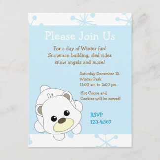 Invitación Cutie Polar Bear