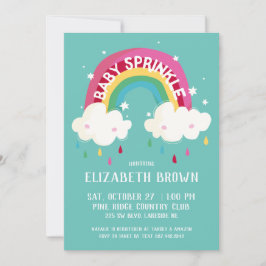 Invitación Cuto arcoiris Sprinkle Baby Shower