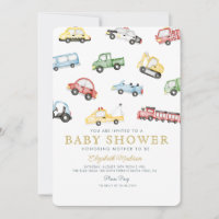 Cuto colorido Carro Boy Baby Shower