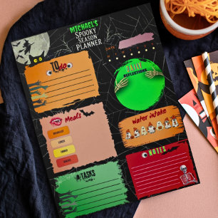 Invitación Cuto colorido Halloween imprimible planificador pa