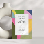 Invitación Cuto colorido Resumen Art Moderno 30 cumpleaños<br><div class="desc">Cute Colorful Abstract Art Modern 30th Birthday Invitation - todo el texto es editable para que esta plantilla se pueda usar para cualquier edad.</div>