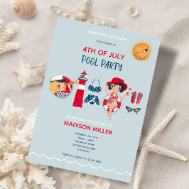 Invitación Cuto cuarto de july pool fiesta