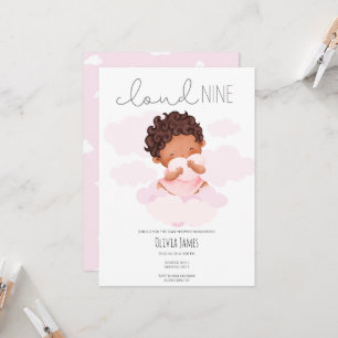 Invitación Cuto en el Baby Shower de Cloud 9