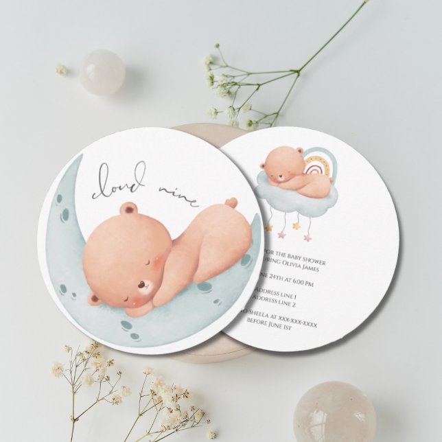 Invitación Cuto en el Baby Shower de Cloud 9 (Subido por el creador)