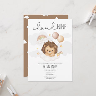 Invitación Cuto en el Baby Shower de Cloud 9