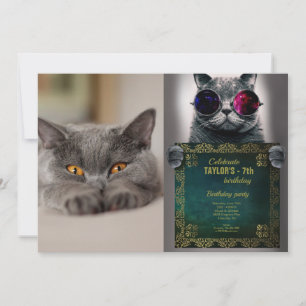 Invitación Cuto gato británico Shorthair