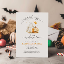 Invitación Cuto Ghost Pumpkin Boo Halloween Baby Shower