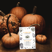 Cuto otoño pequeño fantasma Halloween Baby Shower