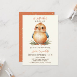 Invitación Cuto Pequeño Chick Baby Shower