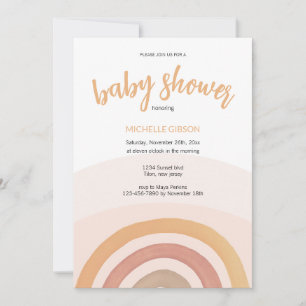 Invitación Cuto Rainbow Gender Neutral Watercolor