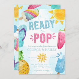 Invitación Cuto verano de la paleta lista para sacar Baby Sho