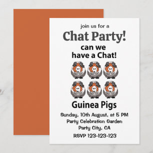 Invitación Cuyes ¿Podemos Charlar Cuyes Divertidos