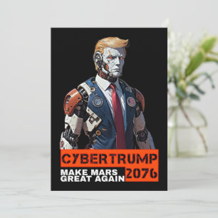 Invitación CyberTrump 2076 Hacer a Marte Grande De Nuevo