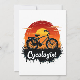 Invitación Cycologist Bike Adventure: Tee gráfico atardecer