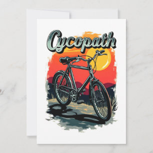 Invitación Cycopath: diseño de bicicleta de puesta de sol