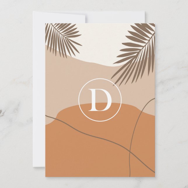 Invitación D - Diseño abstracto de la carta monográfica inici (Anverso)