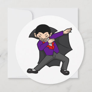 Invitación Dabbing dracula vampiro de halloween