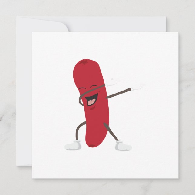 Invitación Dabbing Hotdog Funny - Idea de regalo (Anverso)