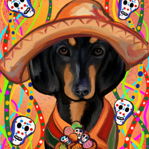 Invitación Dachshund Fiesta