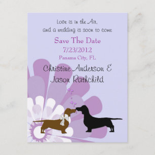 Invitación Dachshund Love Save the Date Anunciation