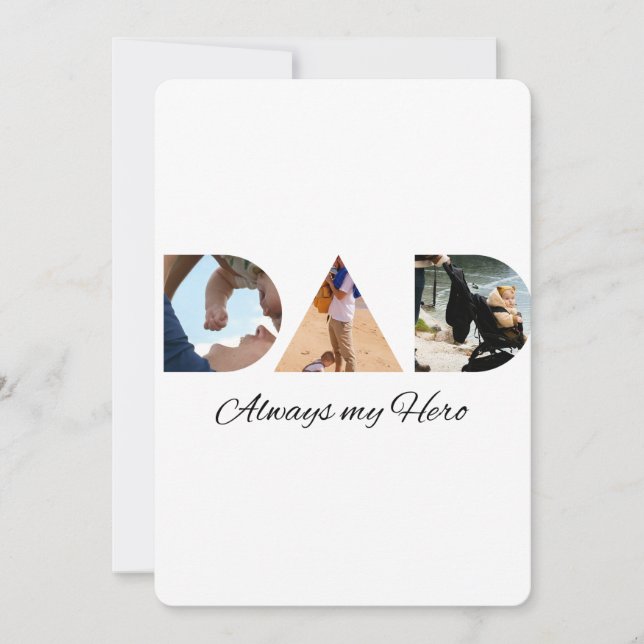 Invitación DAD: Siempre mi héroe (Anverso)