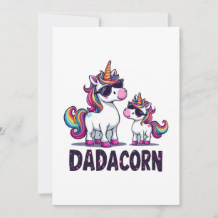 Invitación Dadacorn - El mágico papá de unicornio