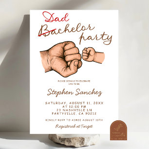 Invitación Dadchelor Baby Shower