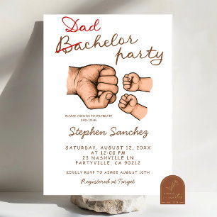 Invitación Dadchelor Twins Baby Shower