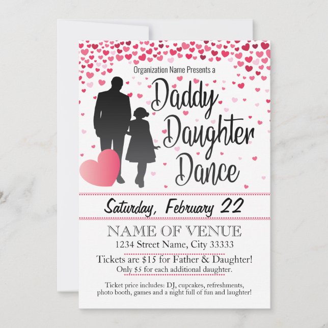 Invitación Daddy Daughter Dance (Anverso)