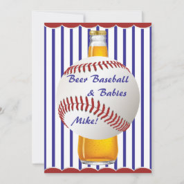 Invitación Daddy Shower Beer Béisbol y bebés