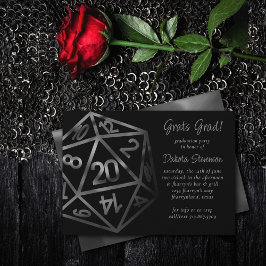 Invitación Dados de RPG | Jugador Retro de Mesa de Fantasía  