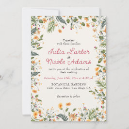 Invitación Daffodils Botánicos Daisy Peony Flowers Boda