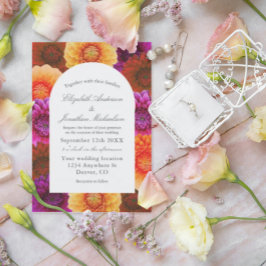 Invitación Dahlia Autumn Boda Floral