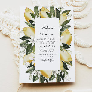 Invitación Dahlia - Limón Cítrico Fruta Tropical Jardín