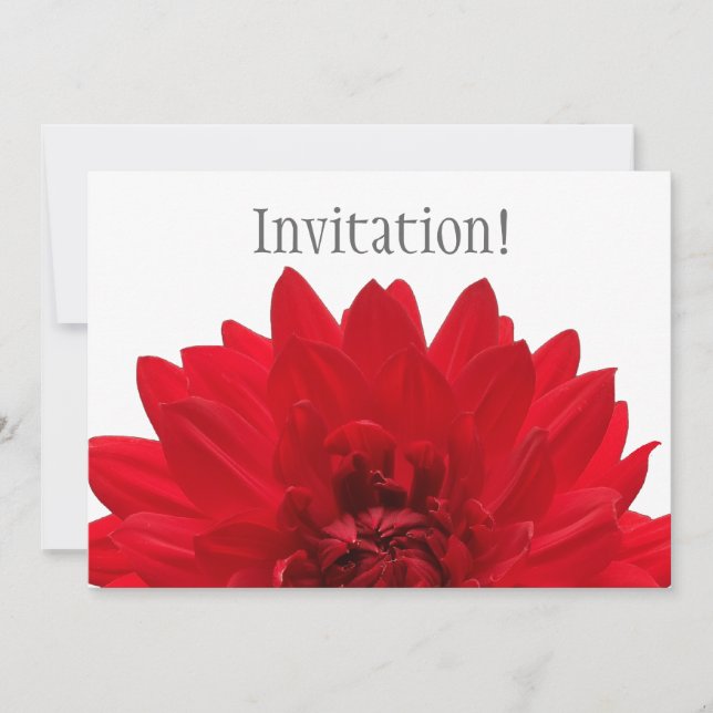 Invitación Dahlia roja (Anverso)