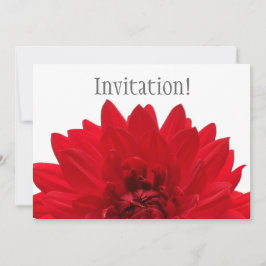 Invitación Dahlia roja