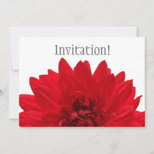 Invitación Dahlia roja