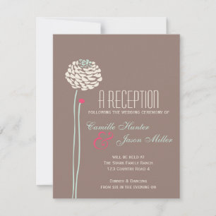 Invitación Dahlia Simple - Recepción Rústica Moderna