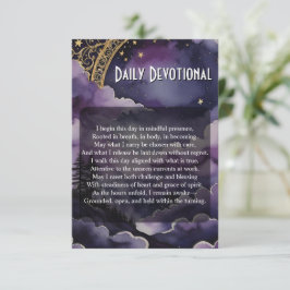 Invitación Daily Devotional Pagan Prayer Pocket Ritual Card