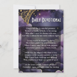 Invitación Daily Devotional Pagan Prayer Pocket Ritual Card